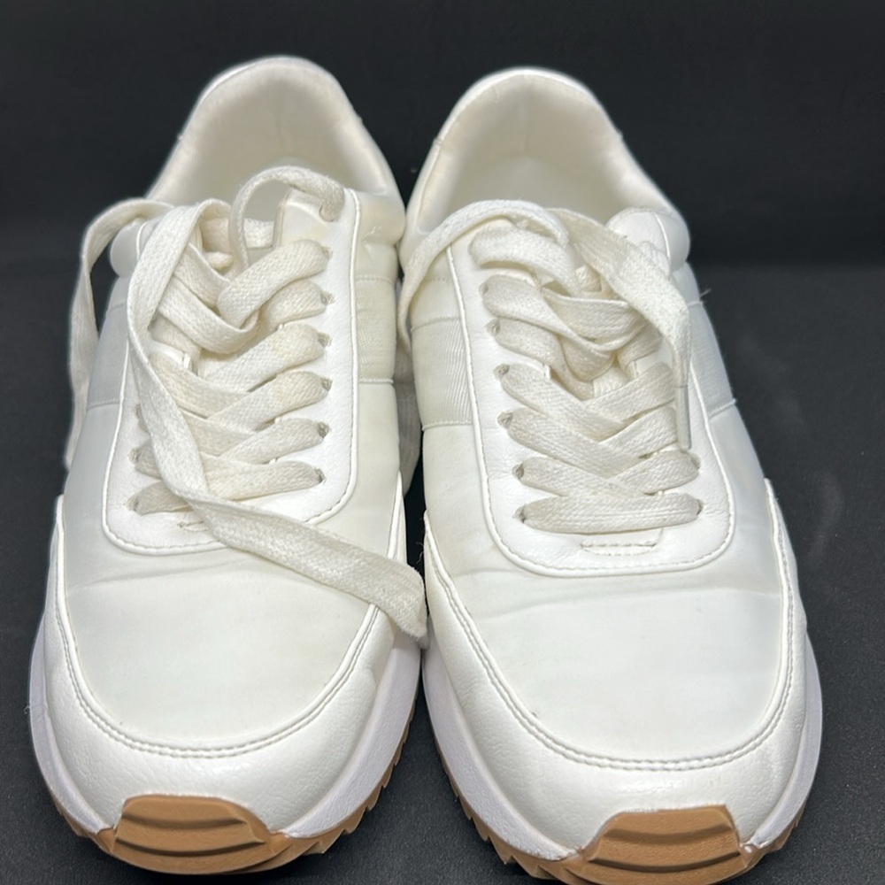 White cream Sneakers with Tan Soles - Picture 10 of 10